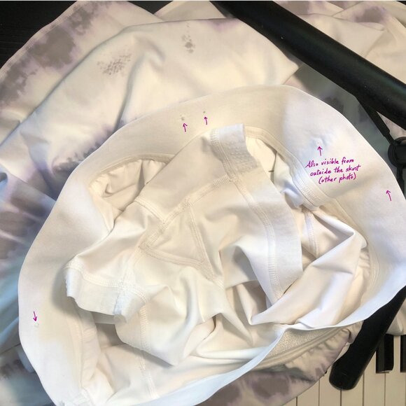 Lululemon Court Rival High-Rise Tennis Skirt 12 LONG in Transverse Lilac Multi - Picture 4 of 5